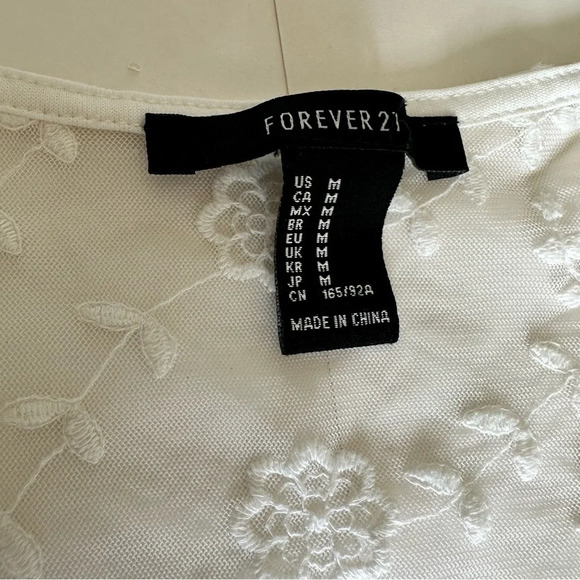 White Lacy Embroidered Maxi Dress Festival Summer Boho Kimono Medium - Picture 10 of 11